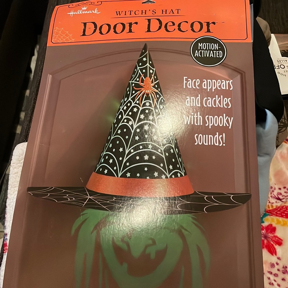 Halloween - door decor witch’s hat